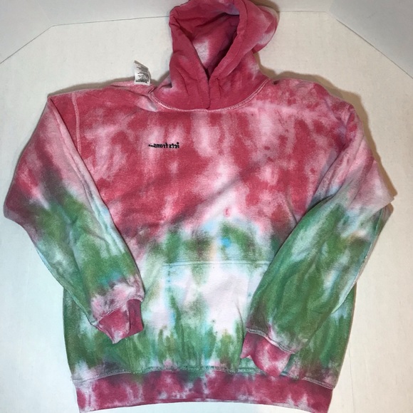 PRICE FIRM! FINAL MARKDOWN! Exclusive UO iets frans Tie Dye Hoodie M BNWT - Picture 5 of 12